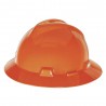 CASCO ALA AMPLIA MSA V-GARD NARANJA SUSPENSION FAS-TRAC