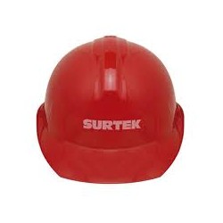 casco de seguridad rojo
