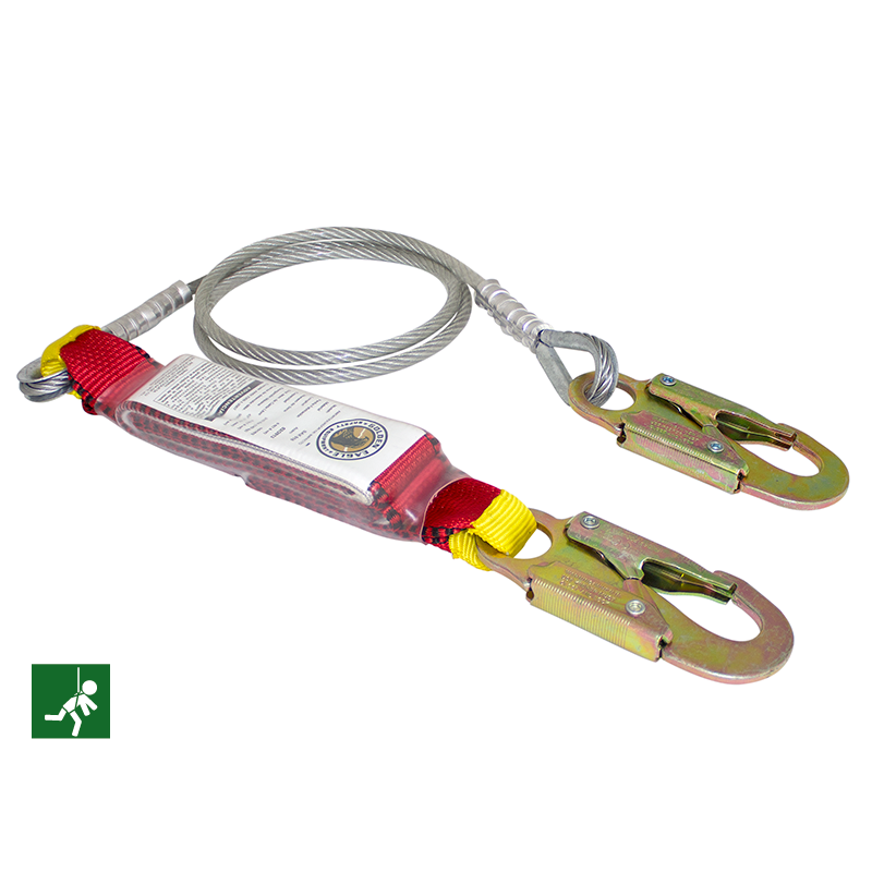 SAX Linea de vida amortiguador cable de acero 1.83 m