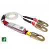 Linea de vida amortiguador cuerda trenzada doble gancho 1/2″ diámetro SAR-D12: 1.20 m